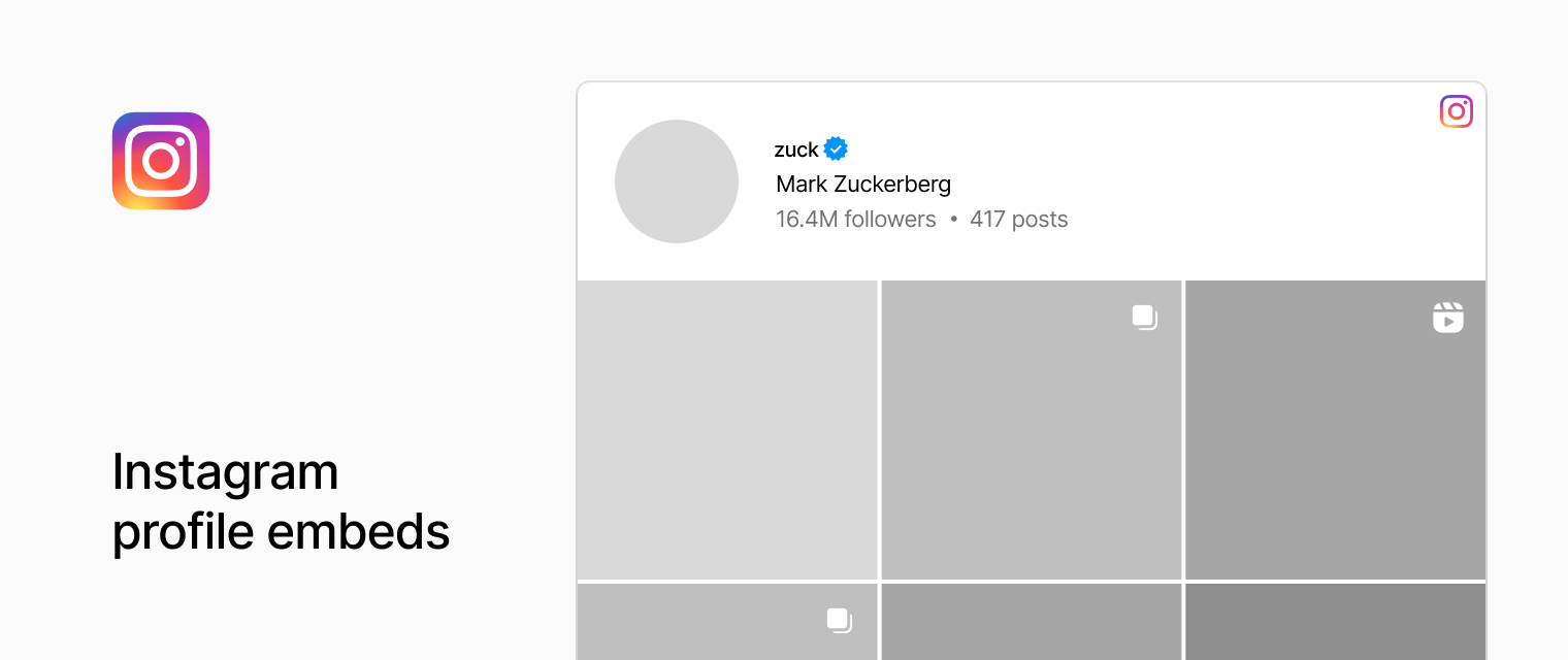 Instagram Profile embeds are enabled for everyone