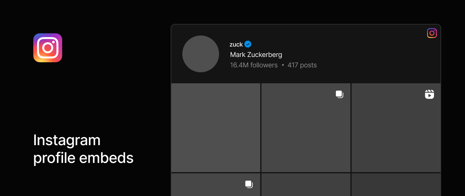 Instagram Profile embeds are enabled for everyone